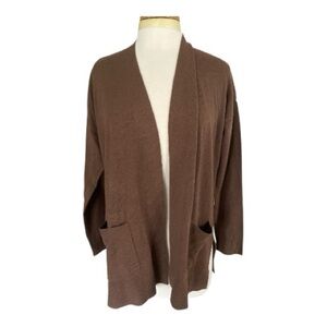 The Workshop NWT Brown Open-Front Cardigan